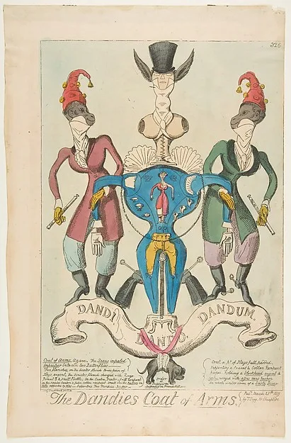 George Cruikshank, The Dandies Coat of Arms