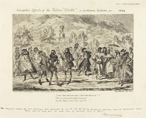 George Cruikshank, Anticipated Effects of the Tailors' "Strike"