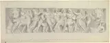 John Flaxman Jr., Design for a Frieze, after a Roman Sarcophagus: The First Visit of Bacchus to Ariadne