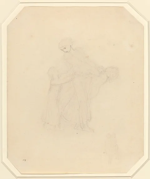 John Flaxman Jr., Adult and Two Children
