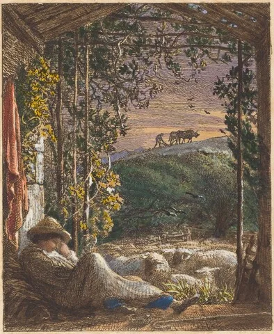 Samuel Palmer, The Sleeping Shepherd; Early Morning