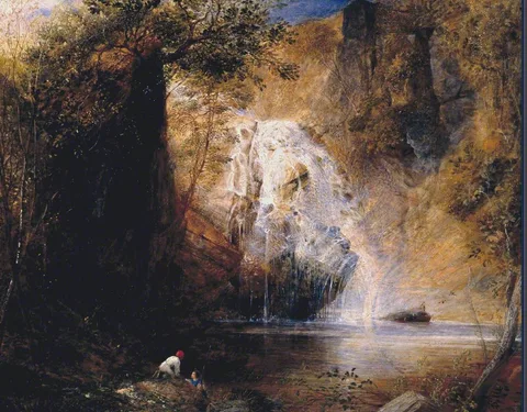 Samuel Palmer, The Waterfalls, Pistil Mawddach, North Wales