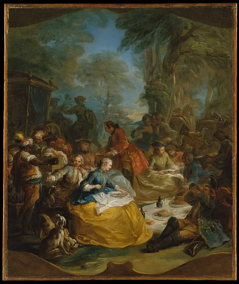 Charles André van Loo, The Hunt Breakfast