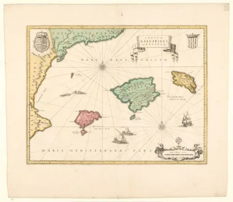 Willem Blaeu, Kaart van de Balearen en Pityusen en kust van Spanje