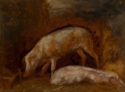 Alexandre-Gabriel Decamps, Study of Pigs