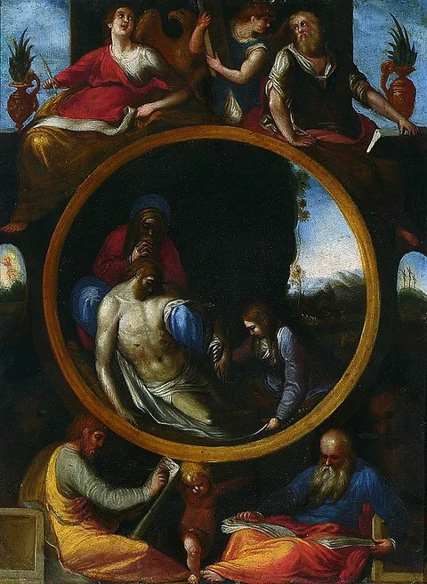 Denys Calvaert, The lamentation over the dead Christ