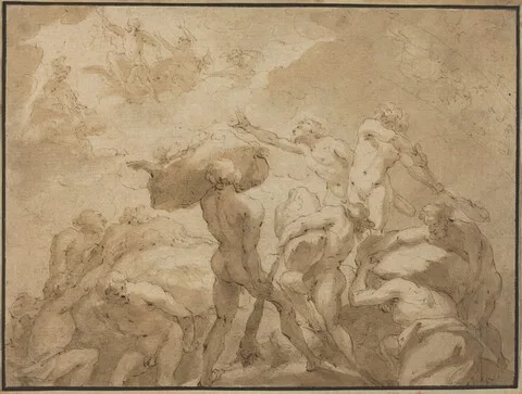 Jan Luyken, Battle of the Gods and Giants from Mount Olympus and Mount Othrys