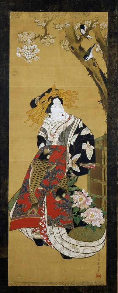 Keisai Eisen, Woman with a Veil