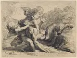 Antoine Coypel, Two Cupids Wrestling Pan (Pan Vancu par les Amours)
