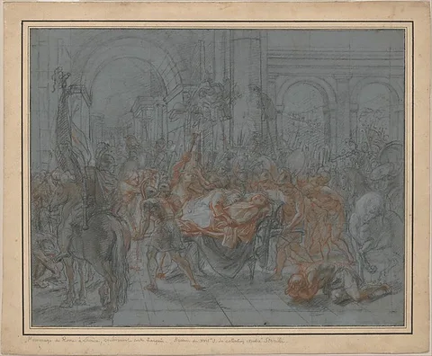 Antoine Coypel, Study for the Funeral of Pallas