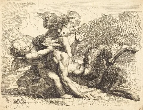 Antoine Coypel, Pan Overcome by Putti