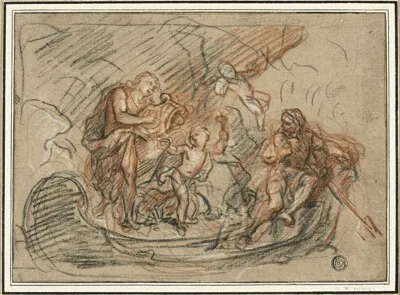 Antoine Coypel, Orpheus on the River Styx
