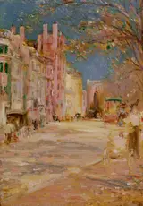 Edward Mitchell Bannister, Boston Street Scene (Boston Common)