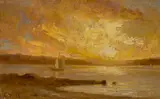 Edward Mitchell Bannister, Boat on Sea