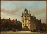 Johannes Bosboom, View on the Town Hall of Gouda