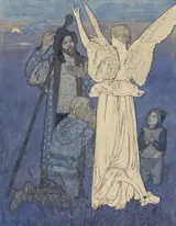 Carlos Schwabe, Nativity, Midnight Song (Study for the ""Gospel of the Infancy of Our Lord Jesus Christ")