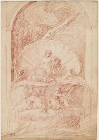 Edme Bouchardon, Rocaille Fountain with Venus, Amorini, and Swans