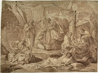 Edme Bouchardon, A Saint Clothing the Poor Among the Ruins of an Earthquake