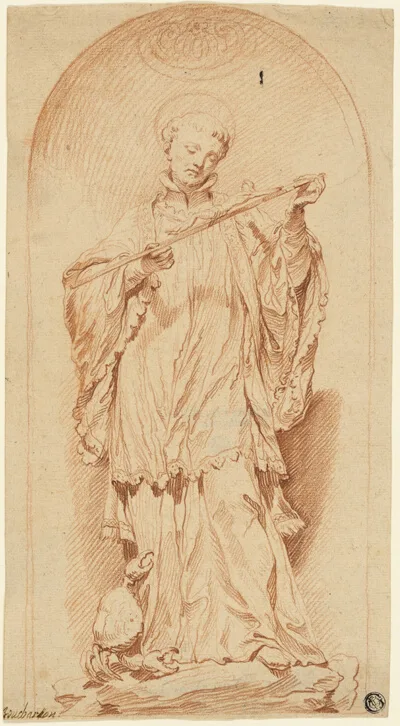Edme Bouchardon, Saint Francis Holding a Crucifix