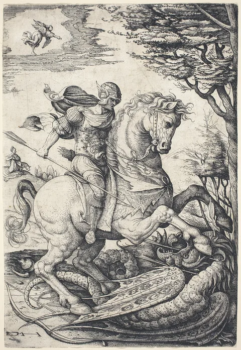 Daniel Hopfer, Saint George on Horseback Slaying the Dragon