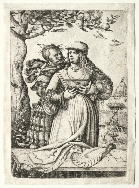 Daniel Hopfer, Soldier Embracing a Woman