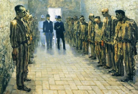 Telemaco Signorini, Penal colony at Portoferraio