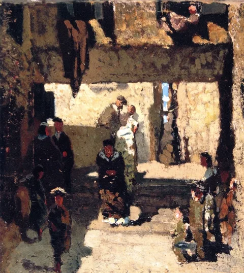 Telemaco Signorini, The Jewish quarter in Venice