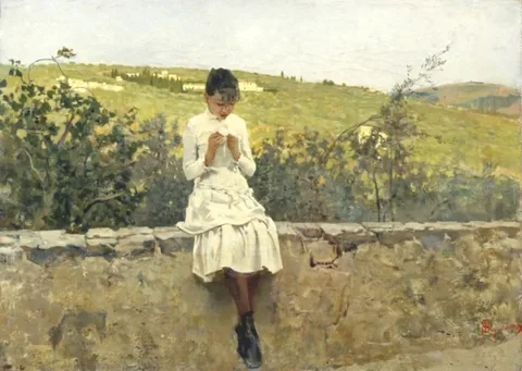 Telemaco Signorini, On the hills to Settignano