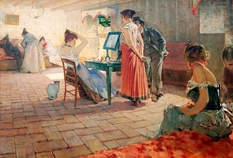 Telemaco Signorini, The morning grooming