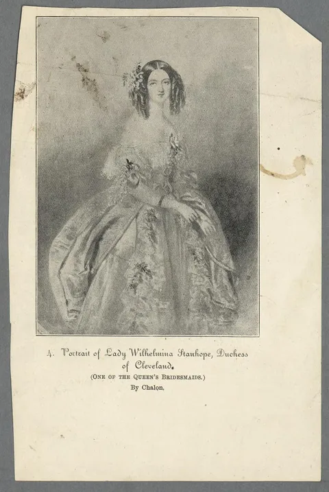 Alfred Edward Chalon, Portrait of Lady Wilhelmina Stanhope, Duchess of Cleveland (one of the Queen's bridesmaids)