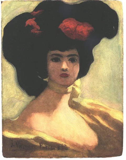 Vaszary János, Woman in a Black Hat