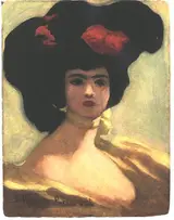 Vaszary János, Woman in a Black Hat