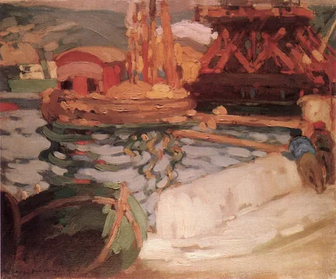 Vaszary János, Detail of Monaco Harbour