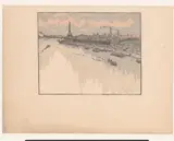 Henri Rivière, Eiffeltoren gezien van het viaduct van Auteuil