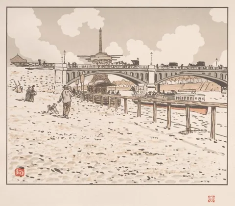 Henri Rivière, Thirty-Six Views of the Eiffel Tower: From the Grenelle Bridge