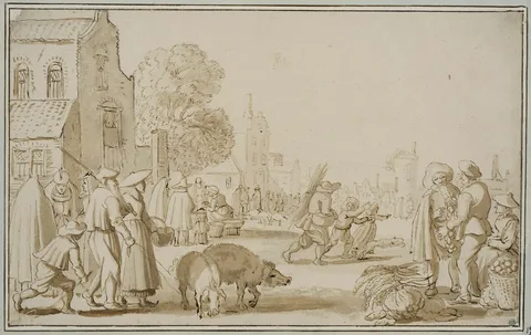 Jan van de Velde, A Marketplace