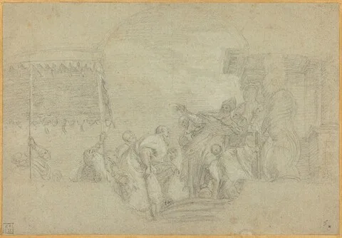 Sebastiano Conca, A Bishop Blessing a King