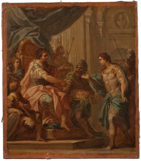 Sebastiano Conca, David and Saul. Study