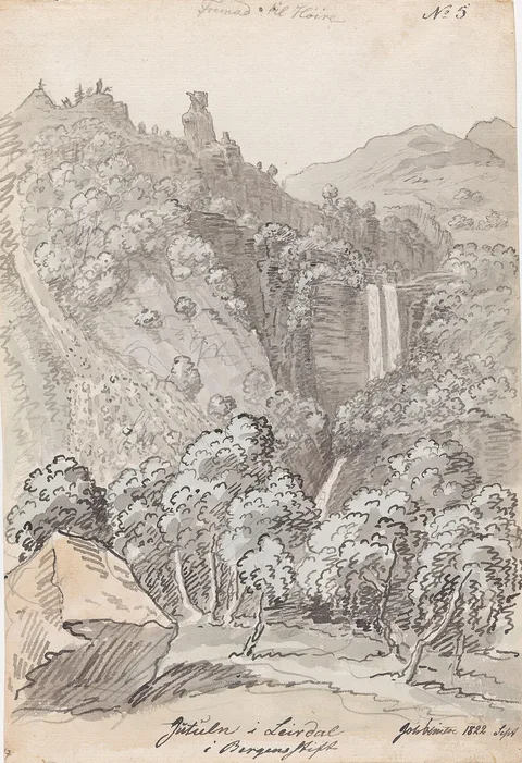 Johannes Flintoe, Towards the Mountain Cliff Jutulen in Lærdal