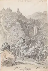 Johannes Flintoe, Towards the Mountain Cliff Jutulen in Lærdal