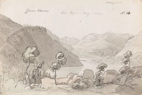 Johannes Flintoe, View of Kvamskleiva at Vang in Valdres