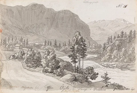 Johannes Flintoe, A View of Øylo at Vang in Valdres