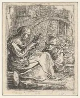 Thomas Wijck, Woman Spinning