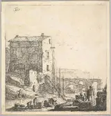 Thomas Wijck, An Oriental Merchant with Merchandise at Riverside