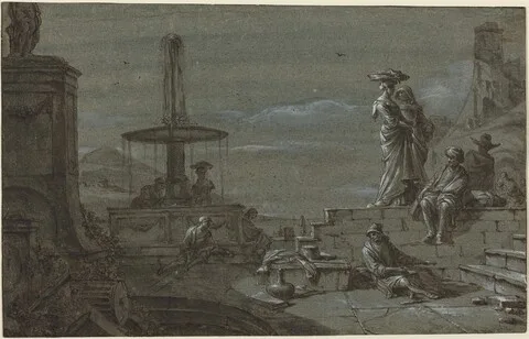Thomas Wijck, Piazza by Moonlight