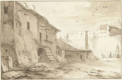 Thomas Wijck, Italiaanse binnenplaats