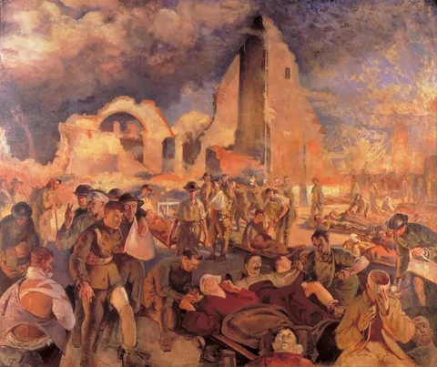 Henry Tonks, An Advanced Dressing Station in France, 1918