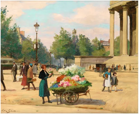 Victor Gilbert, Flower vendor before the Madeleine Church Paris