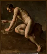 Józef Simmler, Study of a male nude.