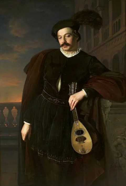 Józef Simmler, Portrait of singer Wilhelm Troszel as Don Juan